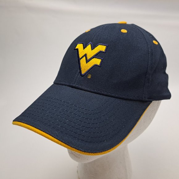 West Virginia Mountaineers Football Hat Cap Strapback Blue - Picture 2 of 5